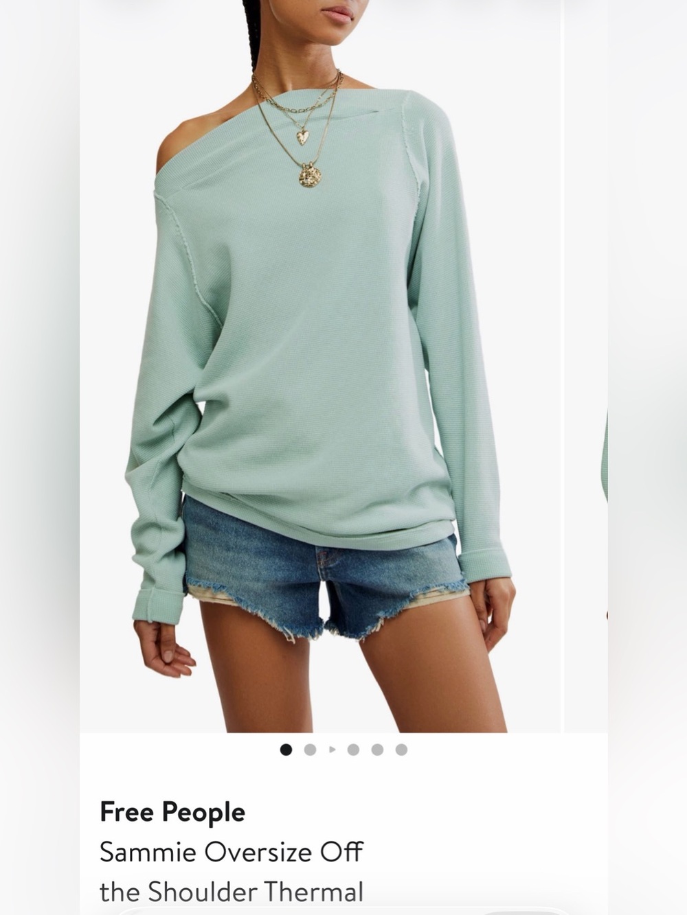 Free People Sammie Oversize Off the Shoulder Thermal